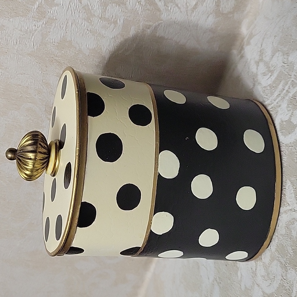 MACKENZIE CHILDS DOT COTTON HOLDER EUC